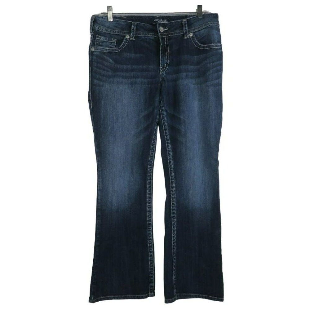 Silver Suki Bootcut Jeans Women's Size 16 Medium Wash Blue Denim 33X32